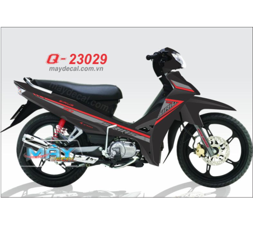 Q 23029 Sirius Soc den do red black duong net line chi carbon nhung tem roi