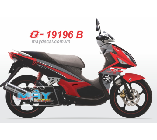 Q 19196 B -  No 4 do red den black logo yamaha monster dau vet mong tay quy cao devil