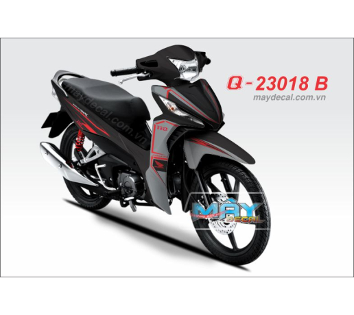 Q 23018 B - WAVE RSX 2014  chi duong net line den xam do red black gray