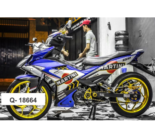 Q- 18664 EXCITER 150 MARTINI XANH BAC DEN