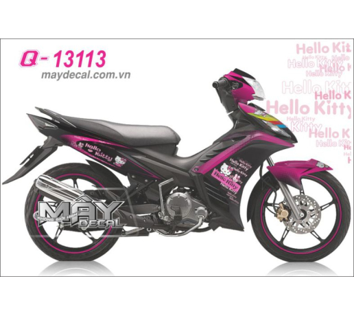 Q 13113 Exciter 2011 hello kitty meo hong pink den black cartoon hoat hinh cat