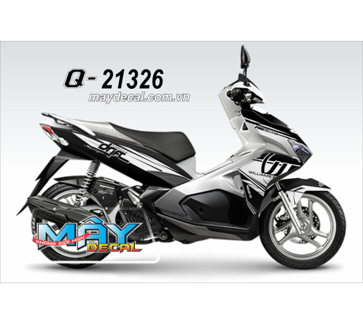 Q 21326 AB 2016 ( DECAL4BIKE ) den black trang white  w drift formula  williams