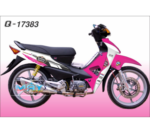 Q 17383 WAVE logo trang white hong pink galicica duong net line