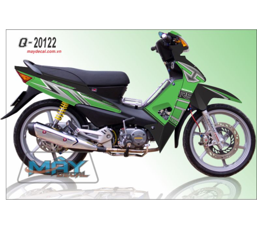 Q 20122 Wave duong net rx den black xanh la kem green