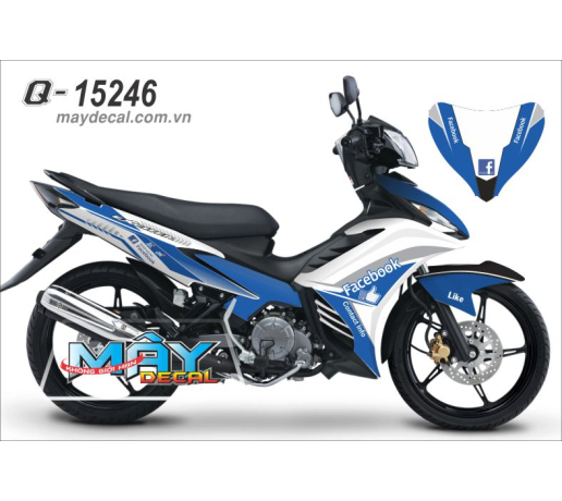 Q 15246 EXCITER 2011 facebook fb like logo trang xanh gp white blue