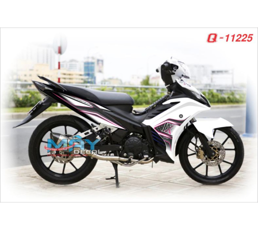 Q 11225 Exciter 2011 tem roi trang den hong IX black white