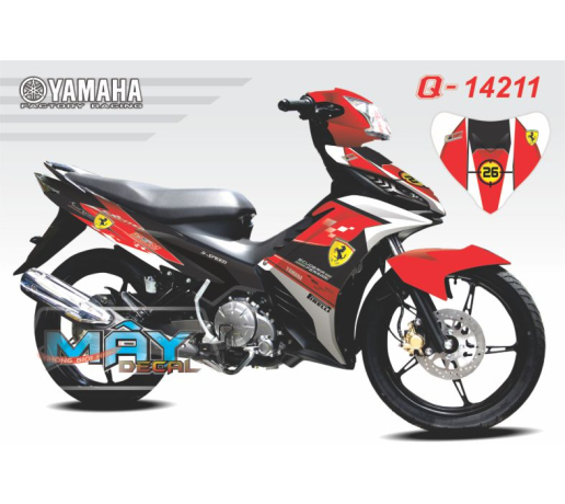 Q 14211 - EX 2011 ngua do red ferrari horse den black white trang