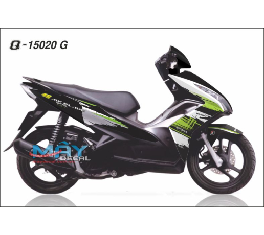 Q 15020 G Air blade den trang xanh la green white black monster quy dau cao kawa