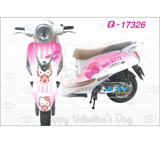 Q 17326 ELI FI hello KITTY meo cat trang hong white Pink no