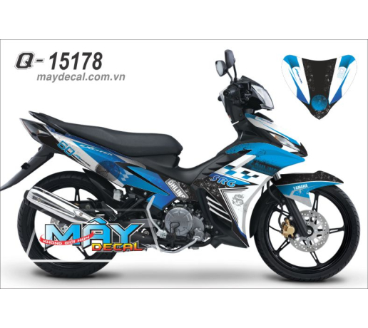 Q 15178 Exciter xanh trang gp blue white SRG caro dong ho watch