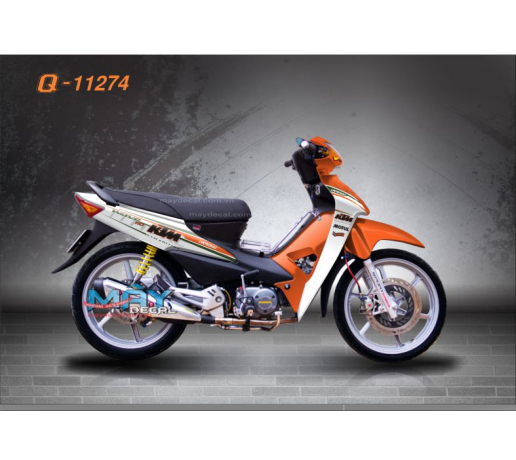 Q 11274 WAVE ktm trang white cam orange duong net line tem roi