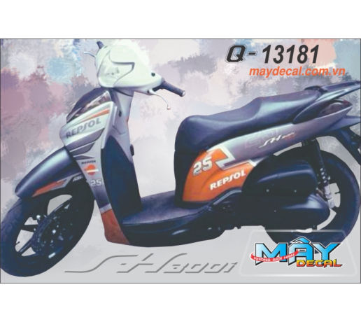 Q 13181 SH REPSOL trang cam oragne white line duong net 