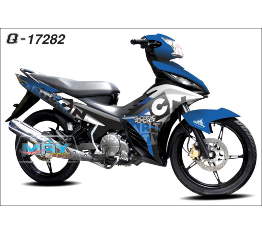 Q 17282 EXCITER trang xanh gp white blue den black hoat hinh cartoon network