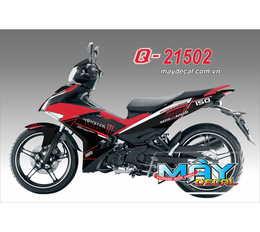 Q 21502 EX 150 monster do red den black trang white  teamvle 