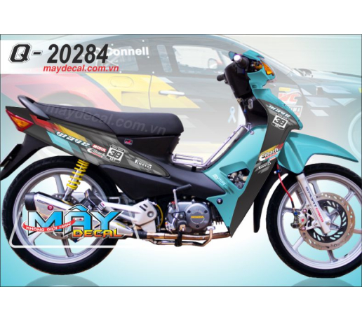 Q 20284 WAVE @ xanh ngoc den black logo tem dau so 38 motul eibach