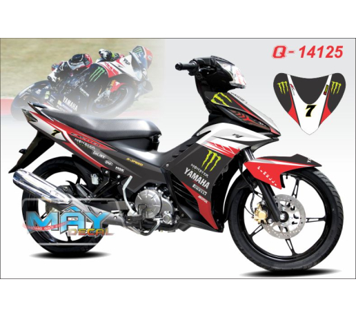 Q 14125 EXCITER do trang den red white black monster quy 5speed dau cao