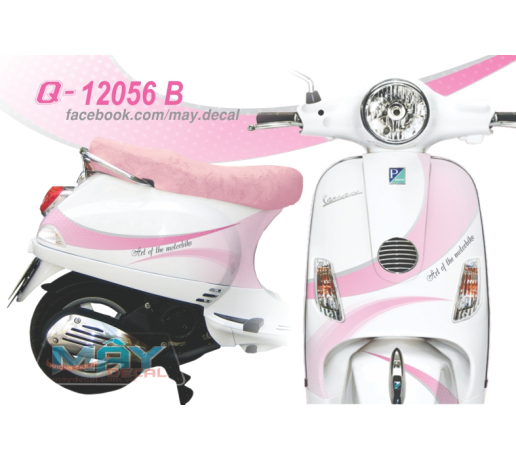Q 12056 B Vespa Lx  line hong duong net trang art of the motobike pink white
