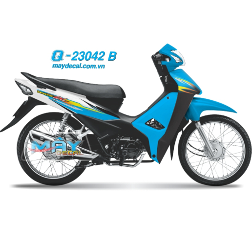 Q 23042 B - WAVE 2017 S100 Xanh duong den black tem roi blue duong net line