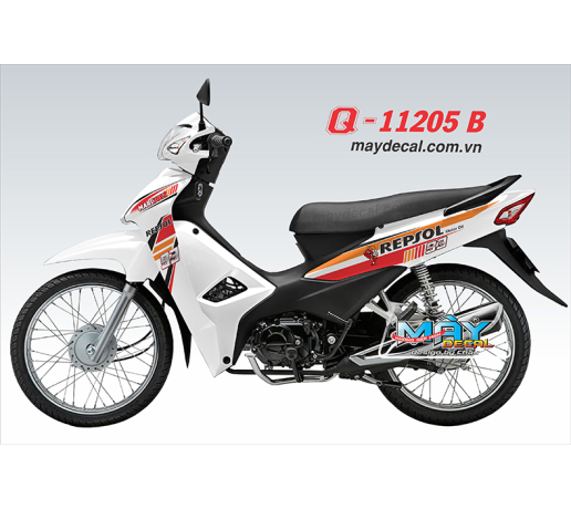 Q 11205 B WAVE 2017 trang den cam do repsol logo white black orange