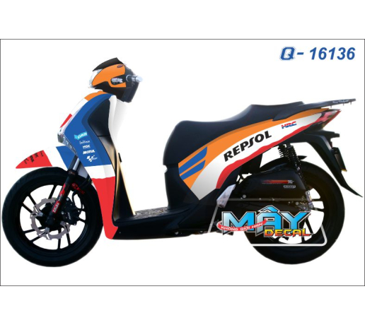 Q 16136 SH VN REPSOL chu dua trang white cam orange xanh gp blue motul racing