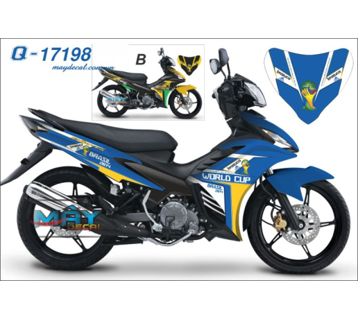 Q 17198 EXCITER  world cup football brazil bong da banh the thao sport xanh gp blue vang yellow tran