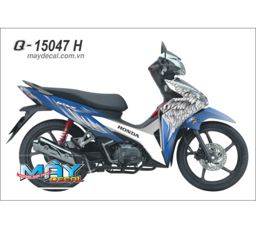Q 15047 H WAVE RSX 2012. den trang black white chim dai bang eagle long feather