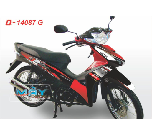 Q 14087 G - WAVE RSX 2010  do den dau van tay herock motul pirelli red black trang white
