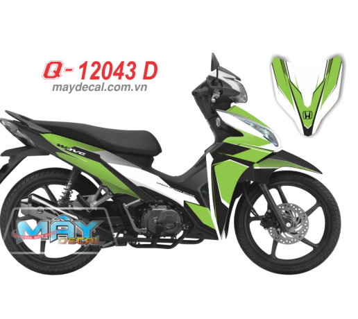 Q 12043 D WAVE RSX 2012 xanh z1000, den trang, Air Brush black white duong net line