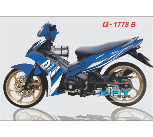 Q 1778B - Exciter soc yamaha xanh gp trang den black white blue