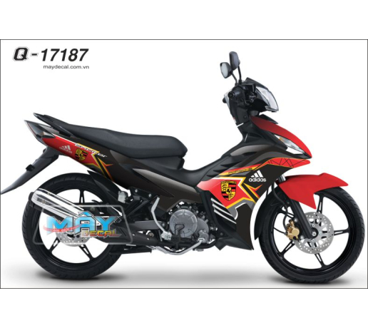 Q 17187 EXCITER porsche logo addidas the thao do den vang red black yellow
