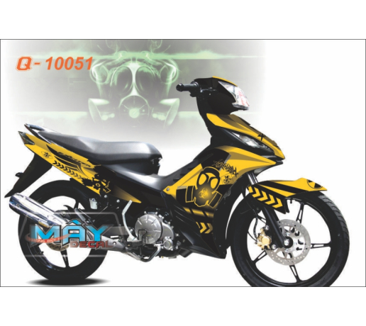 Q 10051 Exciter 2011 toxic den vang hoa chat black yellow vet cham 