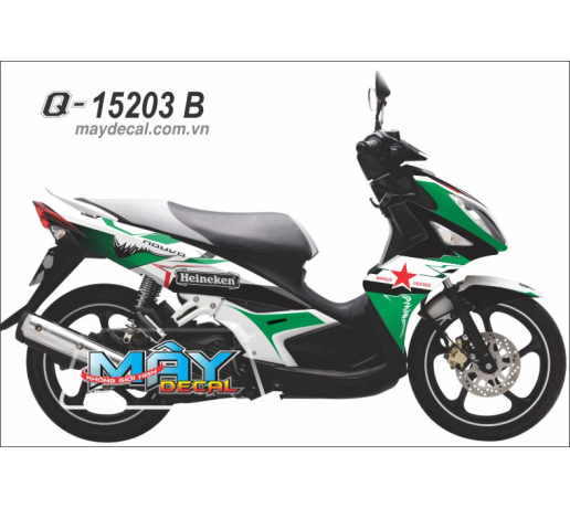 Q 15203 B NOUVO lx  bia heineken xanh la green beer logo ngoi sao star trang den black white