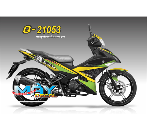 Q 21053 EX 150 hks con bo vang xanh kawa green yellow black den sabres