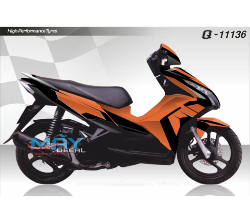 Q 11136 Air blade cam den oragne black duong net line the thao sport