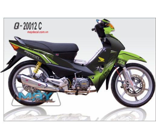 Q 20012 C WAVE Alpha duong net line semakin di depan xanh kawa z den black green