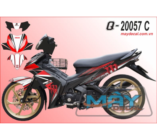Q 20057 C EX 2010 monster sector do den trang white red black logo vet dau mong tay quy cao