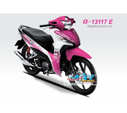Q 13117 E - WAVE RSX 2014 trang white hong pink meo hello kitty no cat