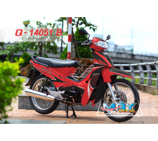 Q 14051 B - WAVE doi dau  yamaha do den red black