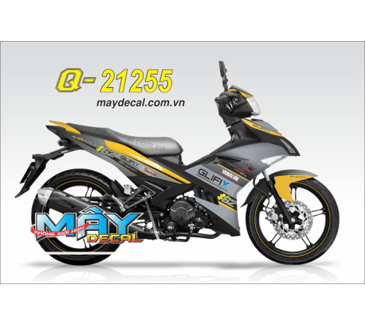 Q 21255 EX 150 vang xam yellow gray glifix vuong mien tem dau logo
