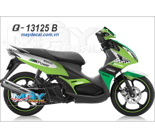 Q 13125 B NO 4 xanh kawa trang do white red blue caro MPower Tenneco den black