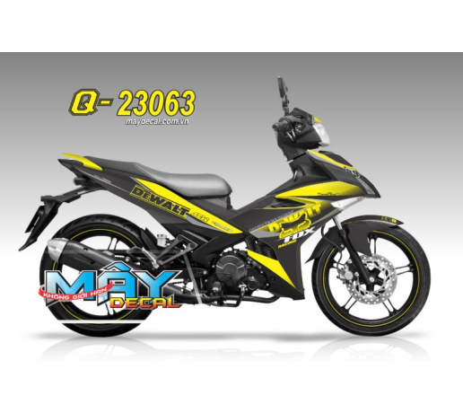 Q 23063 - Ex 150 Dewalt Fox vang yellow trang white xam gray den black racing  99 