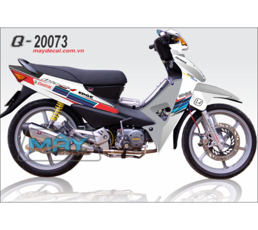 Q 20073 Wave @ trang white logo castrol dau nhot