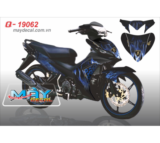 Q 19062 - Ex 2011 Lambo lua fire xanh duong dam blue to ong cham black den