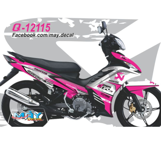 Q 12115 Exciter trang hong white pink akrapovic motul dunlop logo