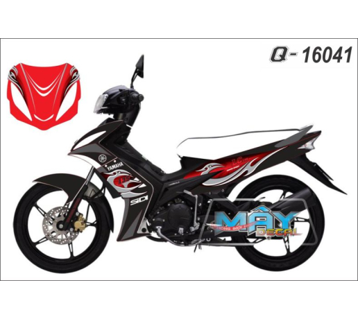 Q 16041 EX 2010 hoa van do red black den duong net line tem roi