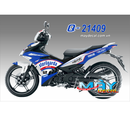 Q 21409 EX 150 STERILRANDA trang white do red xanh gp blue falken yamablue motdsport  m1