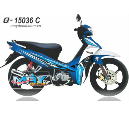 Q 15036 C SIRIUS trang xanh gp blue white duong net line zin tem