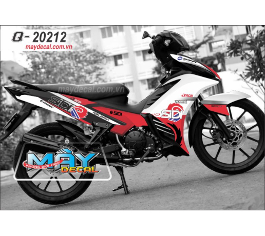 Q 20212 EX 2011 trang white do red logo sidi rcb