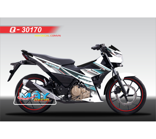 Q-30170 RAIDER FI  TRANG XANH SATRIA 150