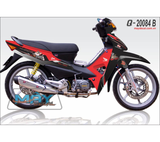 Q 20084 B WAVE A tom and jerry chuot va meo cat mouse rat hoat hinh cartoon do den black red
